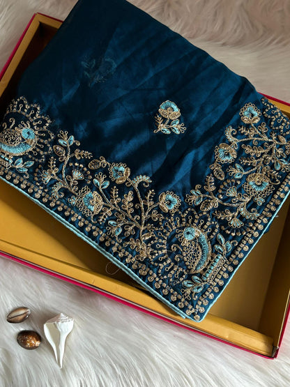 Silk Embroidered Saree