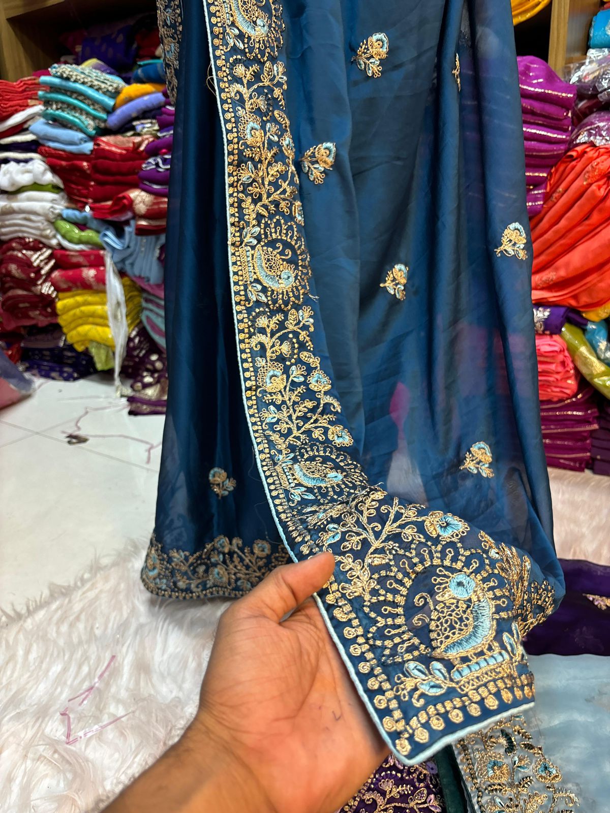 Silk Embroidered Saree