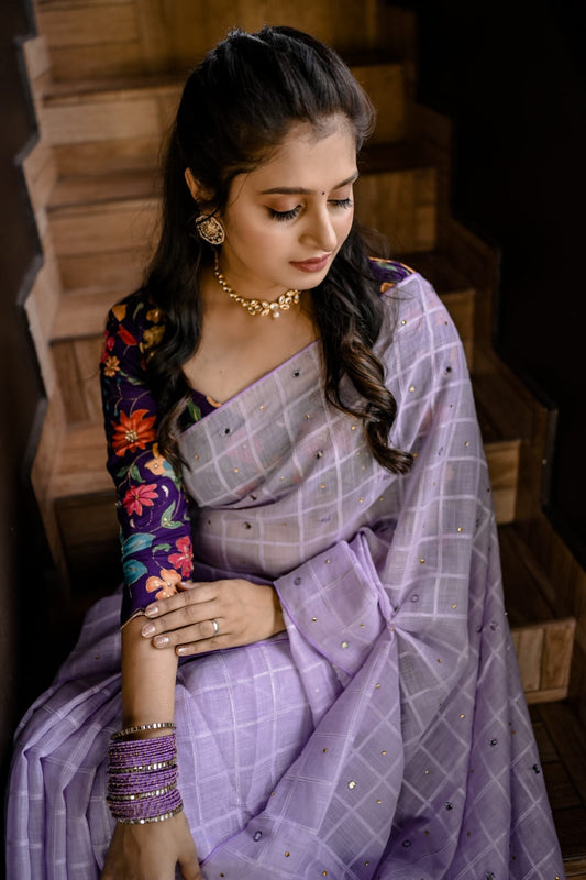 Amrita Lilac Saree