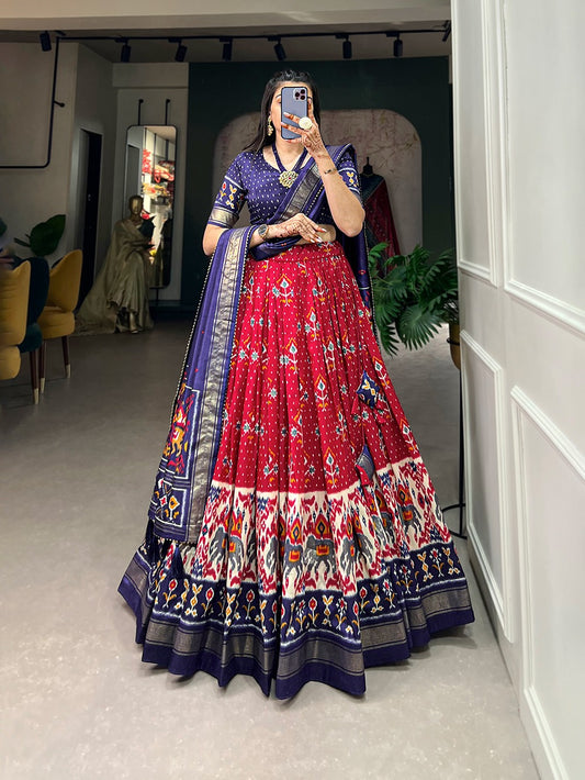 Ikkat Lehenga