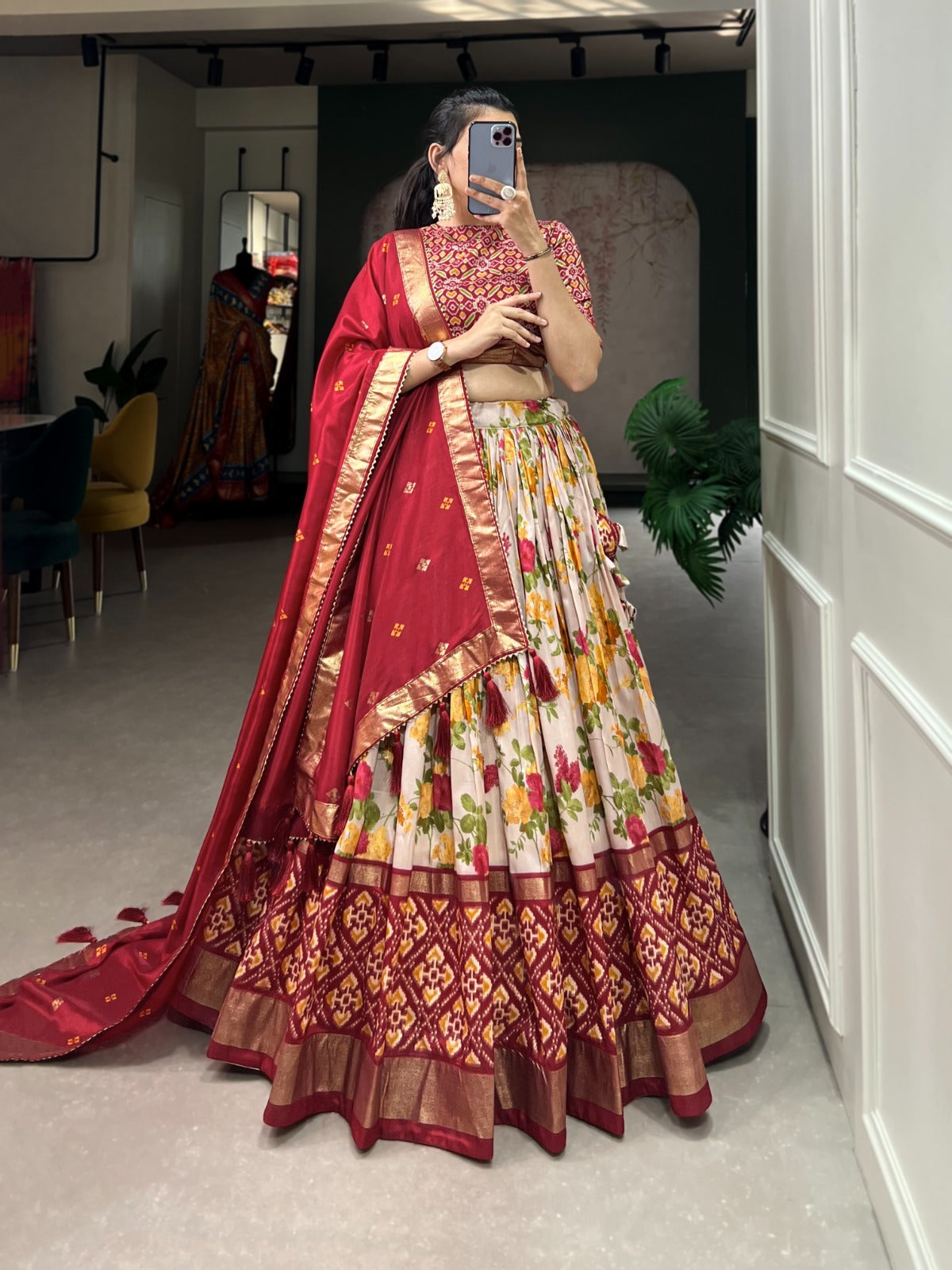 Floral Patola Lehenga