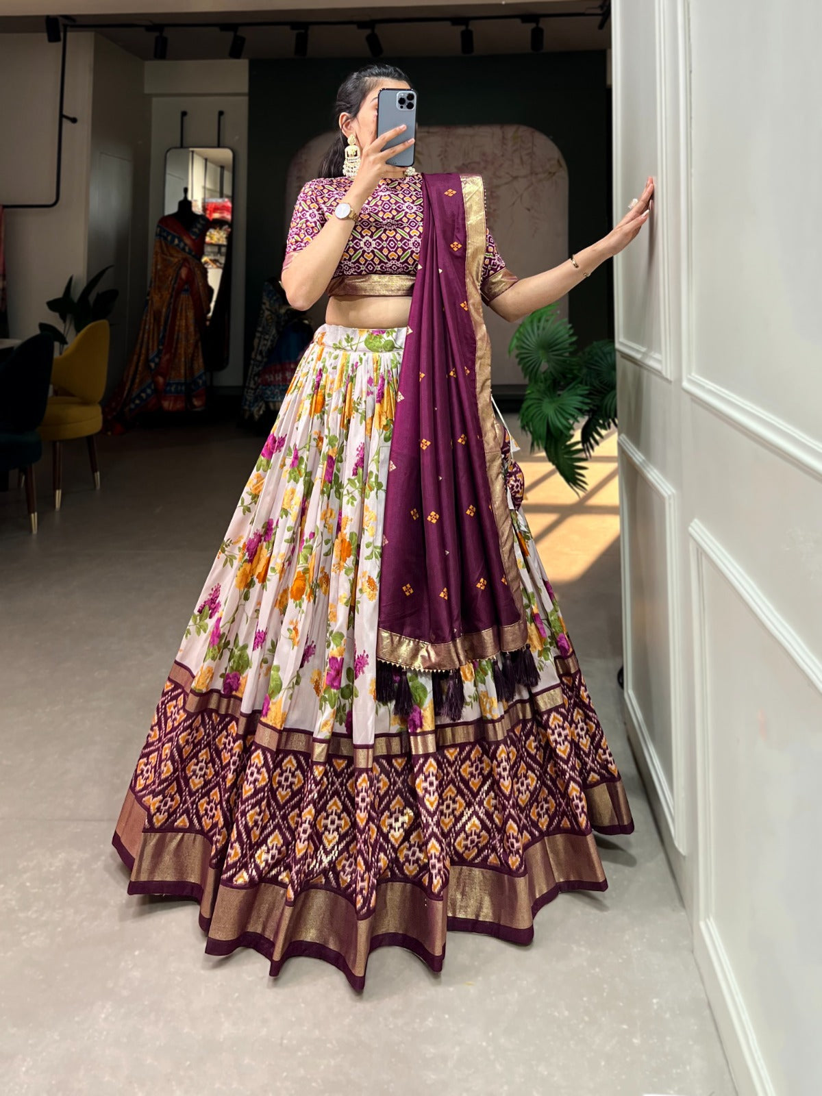 Floral Patola Lehenga