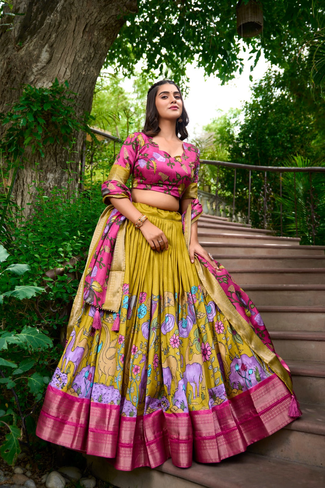 Kalamkari Print Lehenga