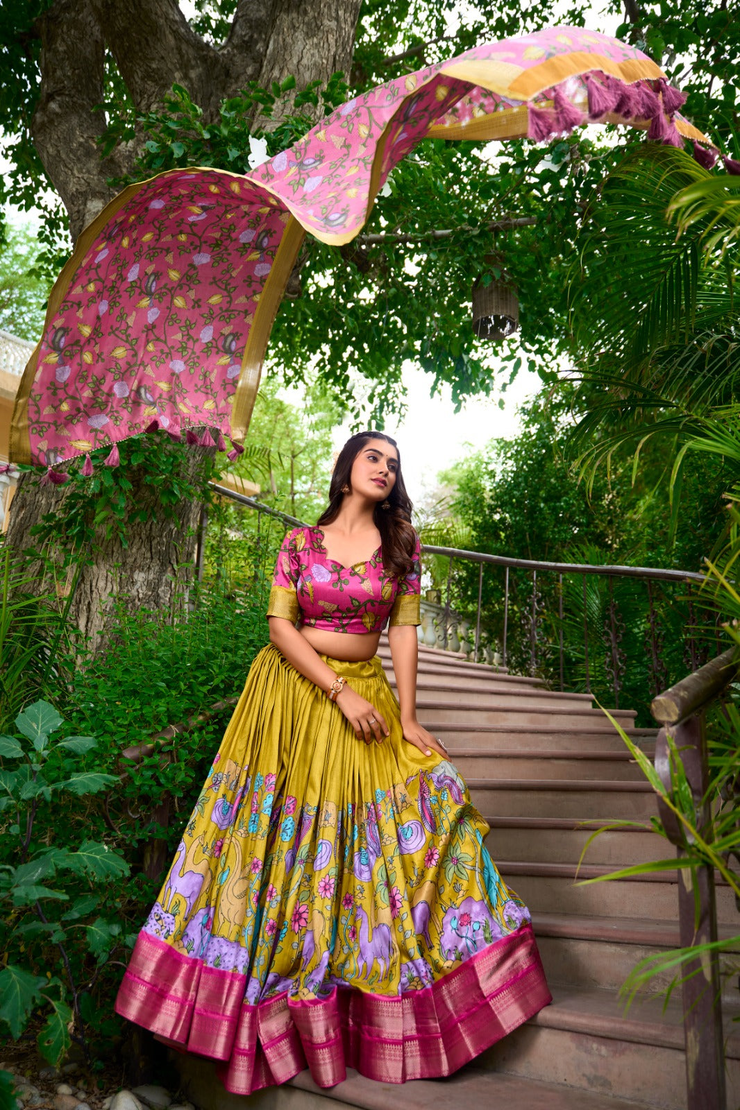 Kalamkari Print Lehenga