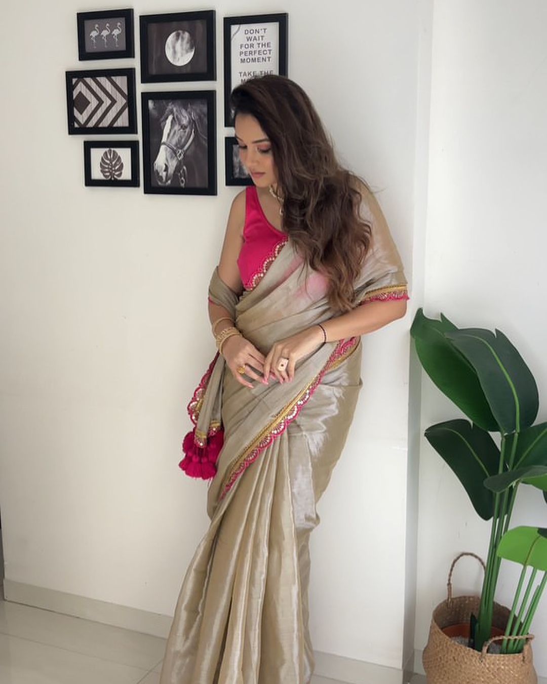 Laila Two-Tone Saree