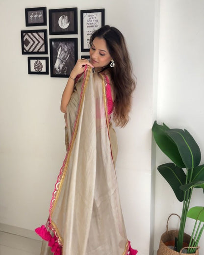 Laila Two-Tone Saree