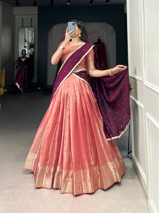 Kesariyaa Zari Lehenga