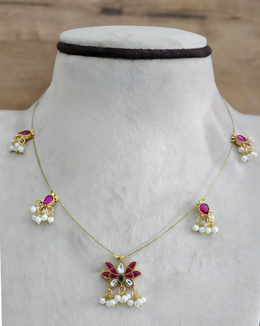 Jadau Kundan Invisible Necklace