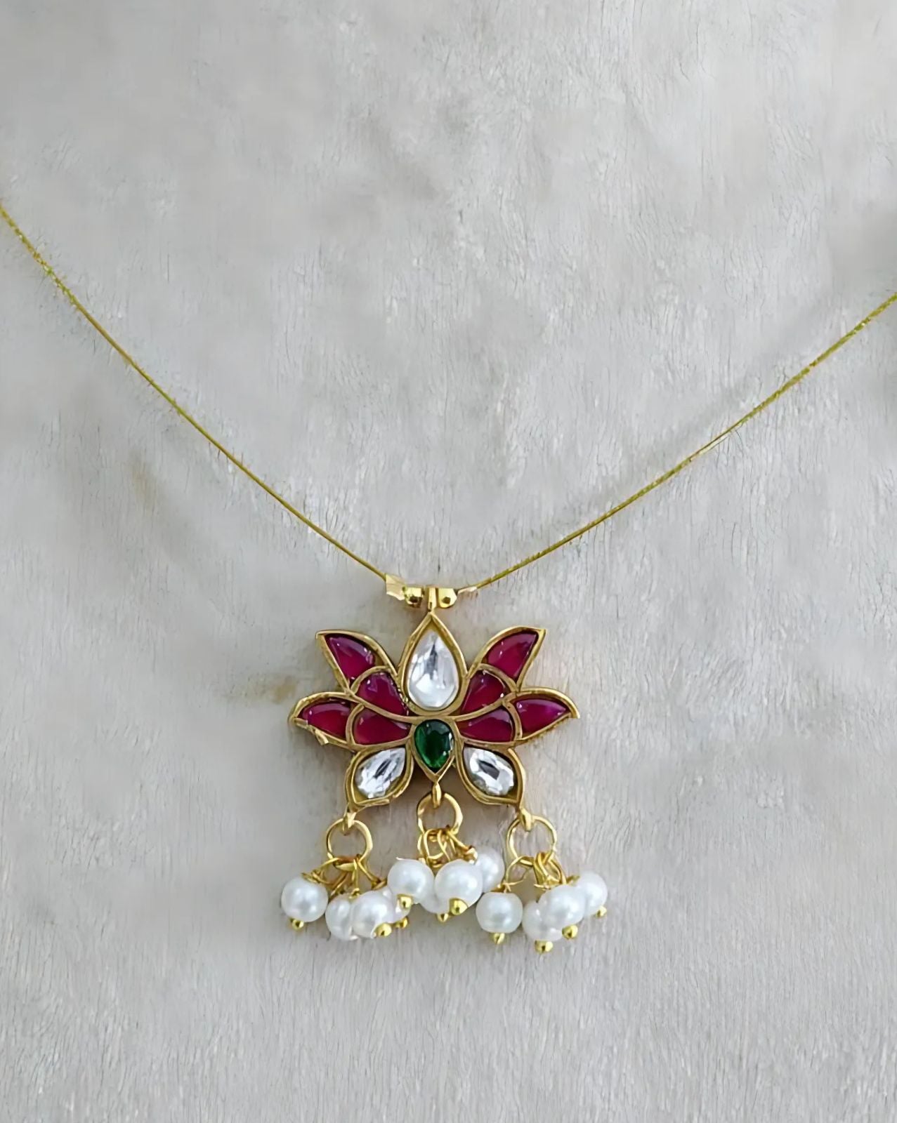 Jadau Kundan Invisible Necklace